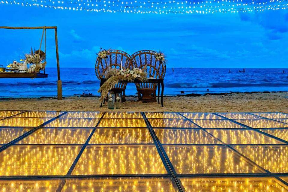 Pista en la playa