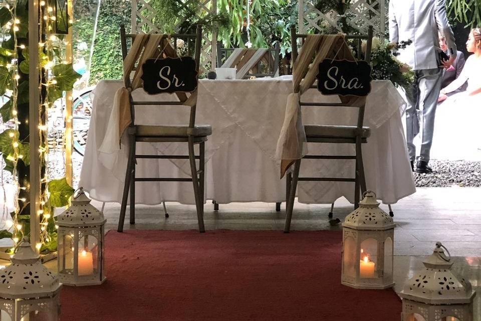 Boda en el salón