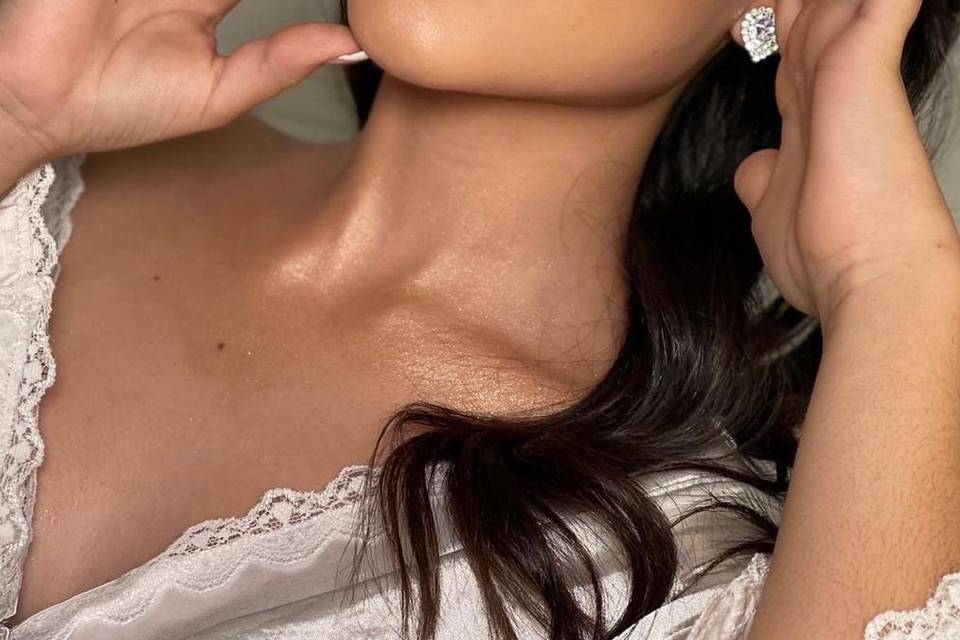 Maquillaje de novia glam