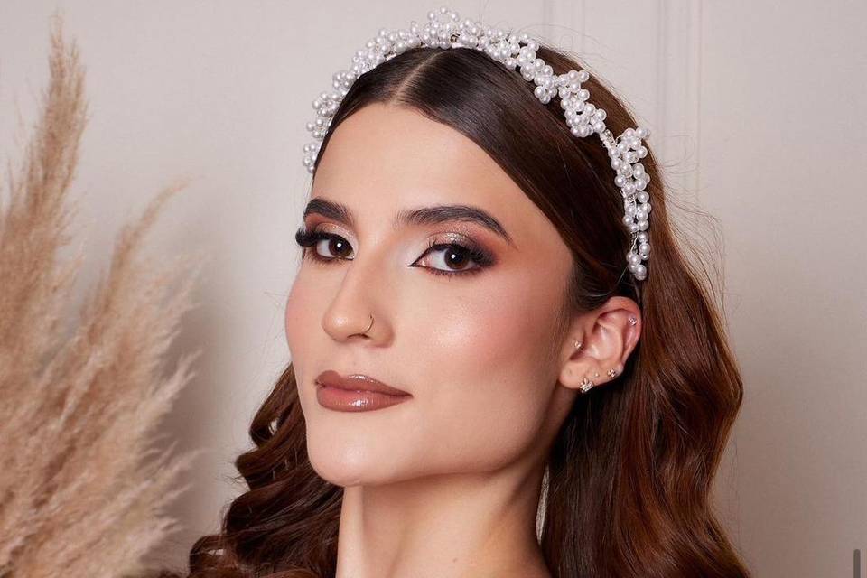 Maquillaje de novia glam