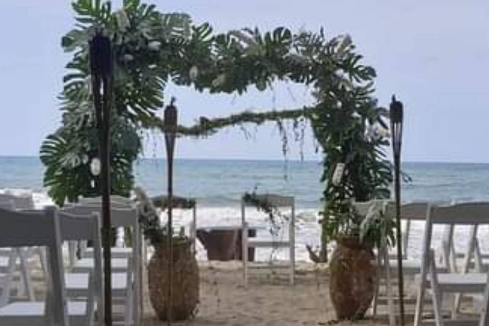 Ceremonia en playa palomino