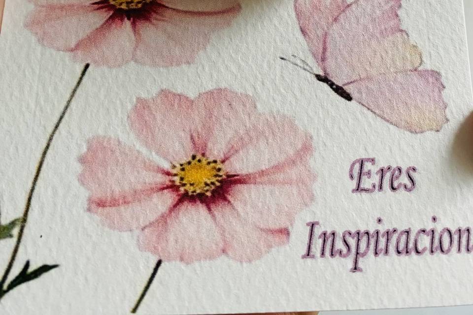 Tarjeta flor Velita