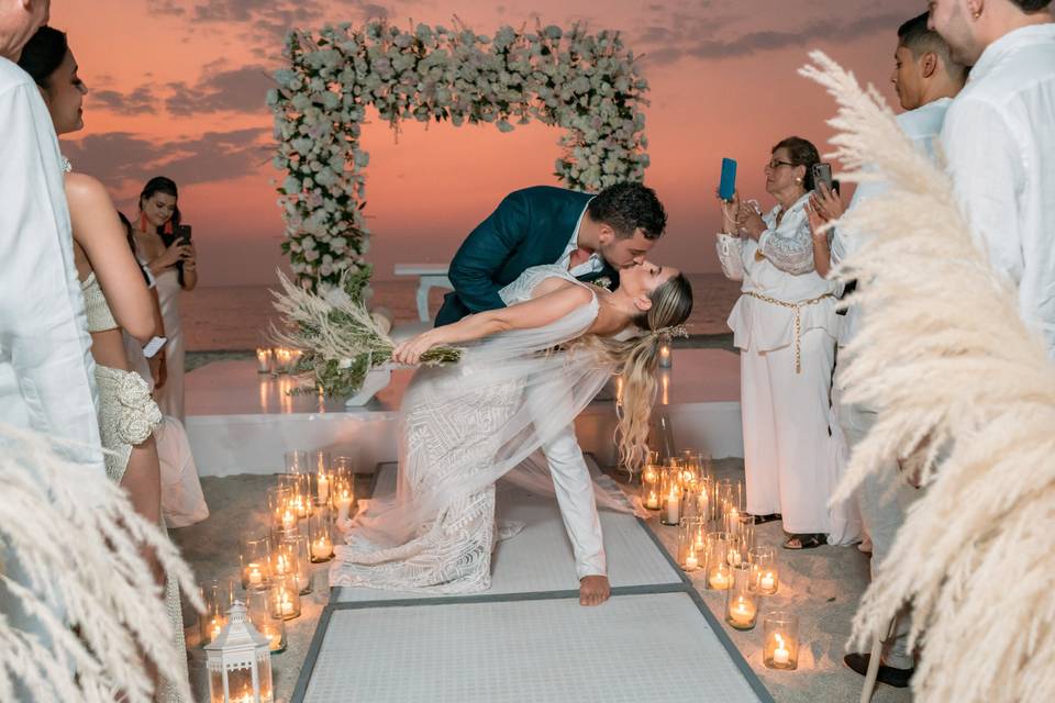 Boda en playa en Santa Marta