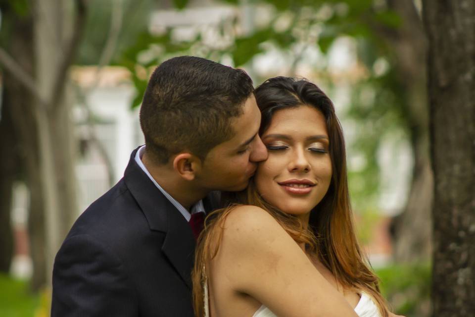 Pareja en parque