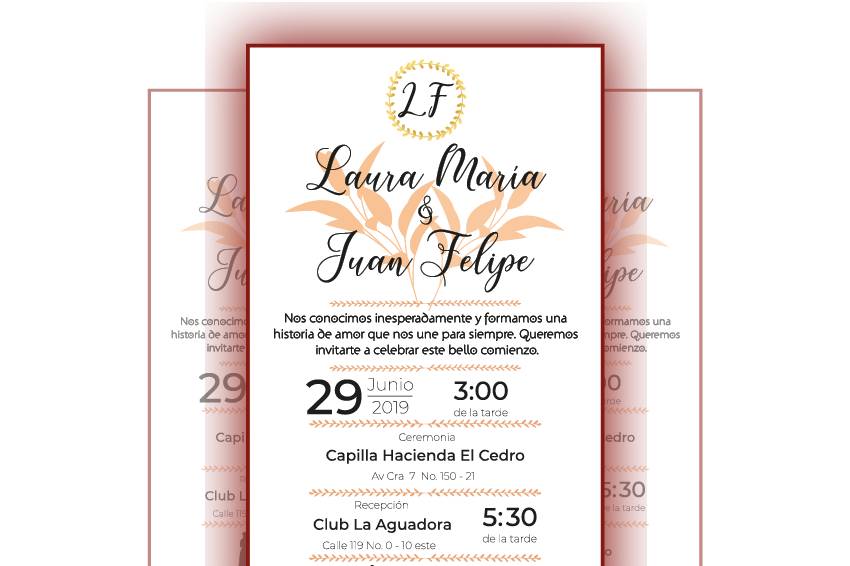 Invitación de boda