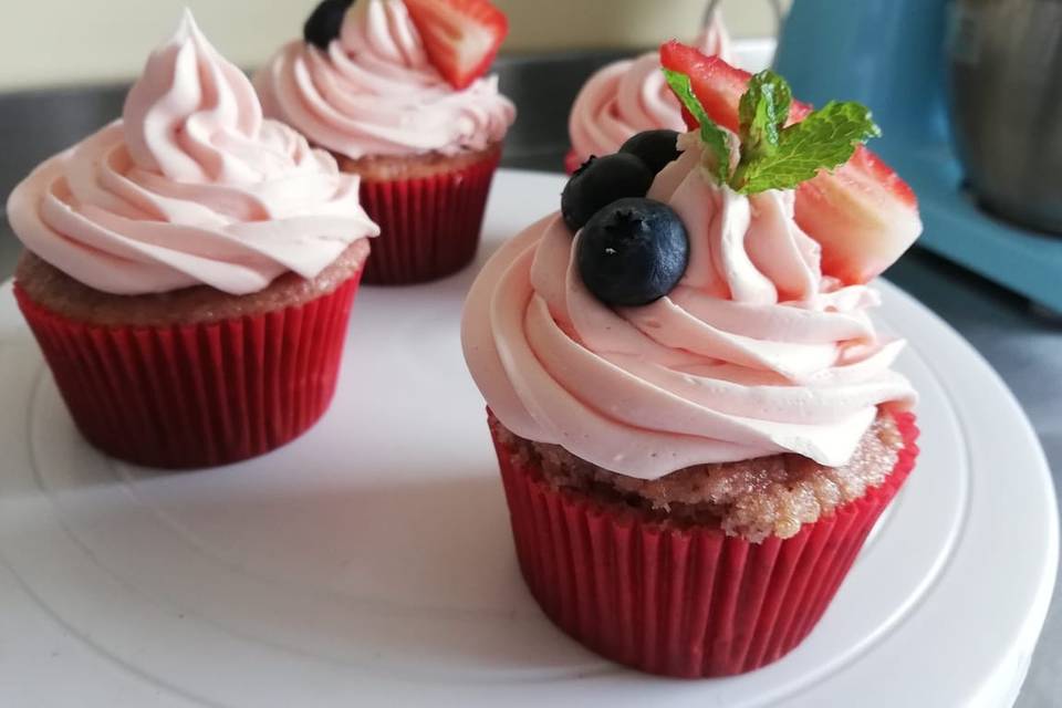 Cupcakes de frutos rojos