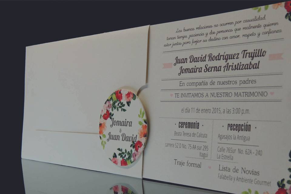 Hermosas invitaciones.