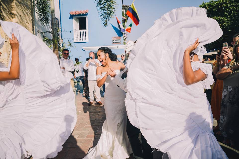 Novia bailando