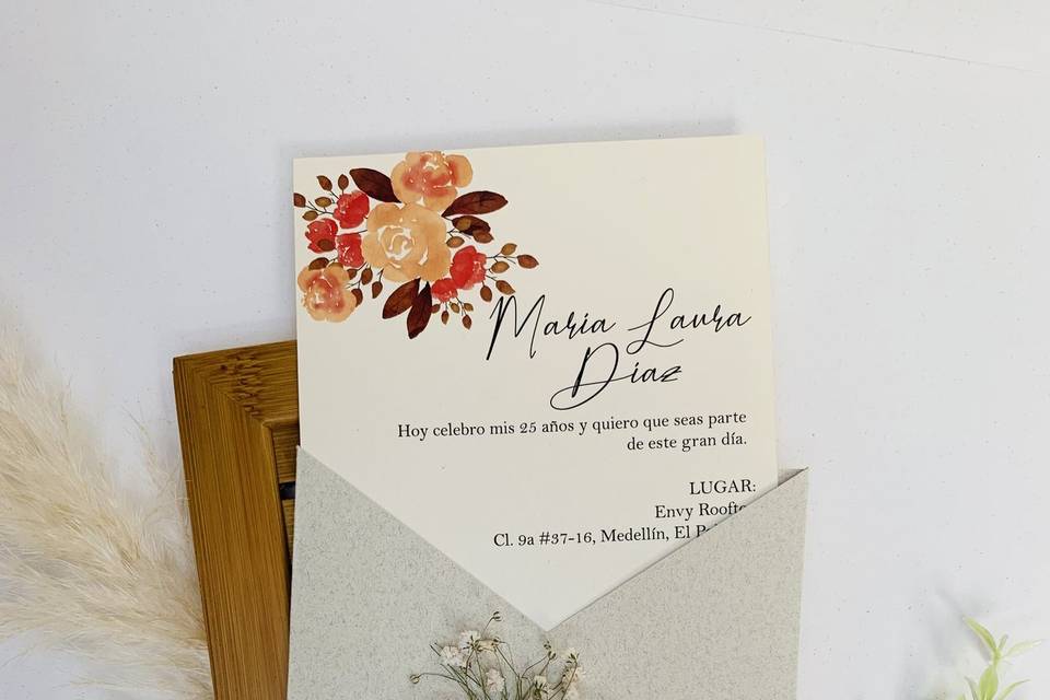 Invitaciones para boda, Med.