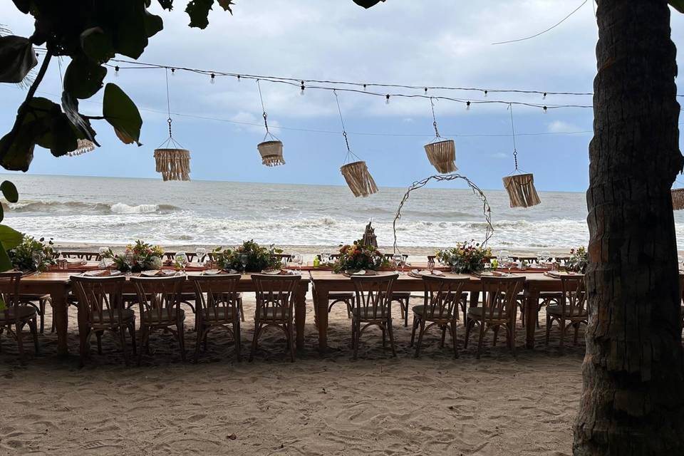 Altar de boda playa