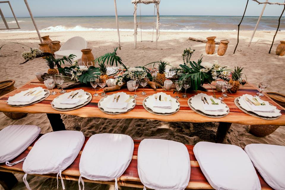 Altar de boda playa