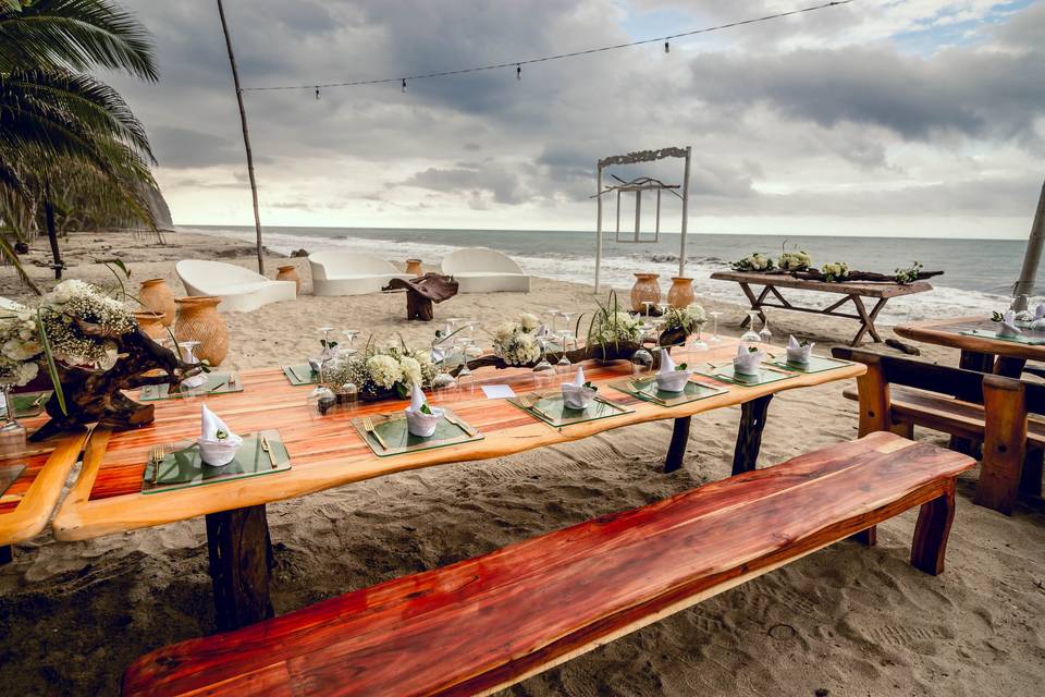 Altar de boda playa