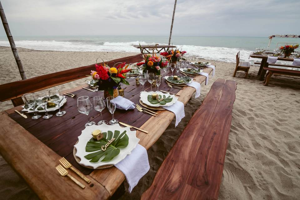 Altar de boda playa