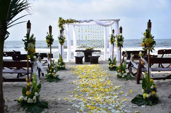 Altar de boda playa