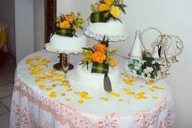 Mesa de torta decorada