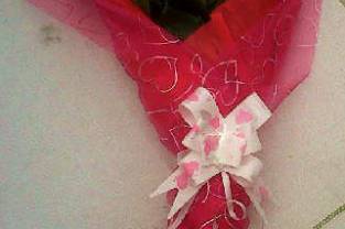 Bouquet con rosas bicolor