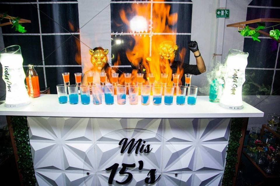 Barra de bebidas para eventos