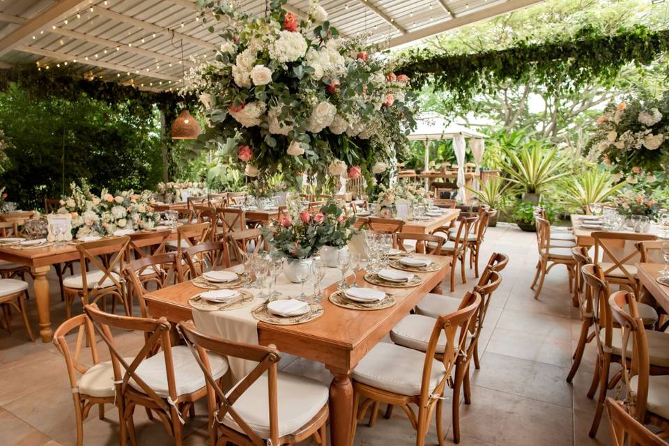 Boda campestre | centro de mesa