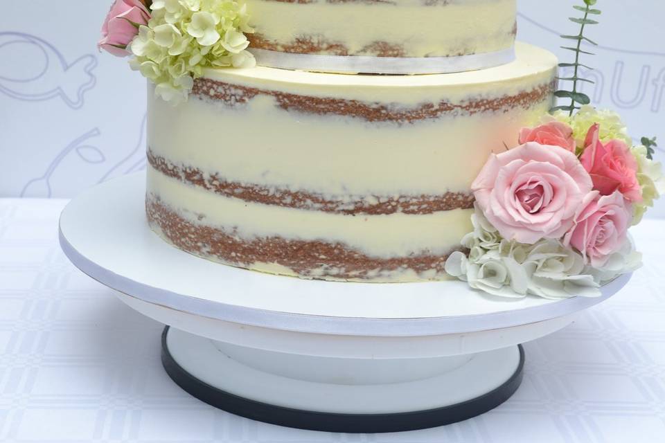 Naked cake boda 50 porciones