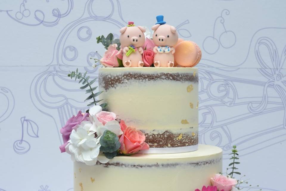 Nakec cake matrimonio 80 pax