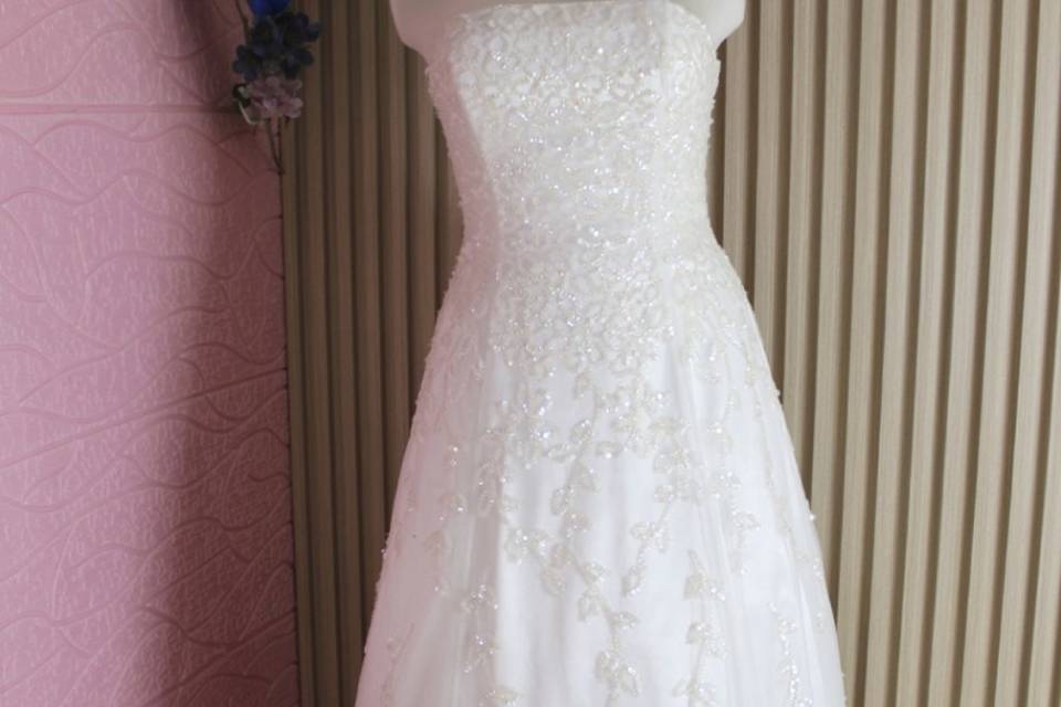 Vestido de bodas tipo línea A