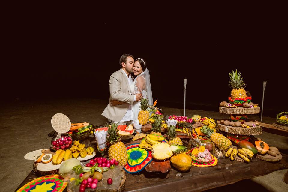 Mesa de frutas