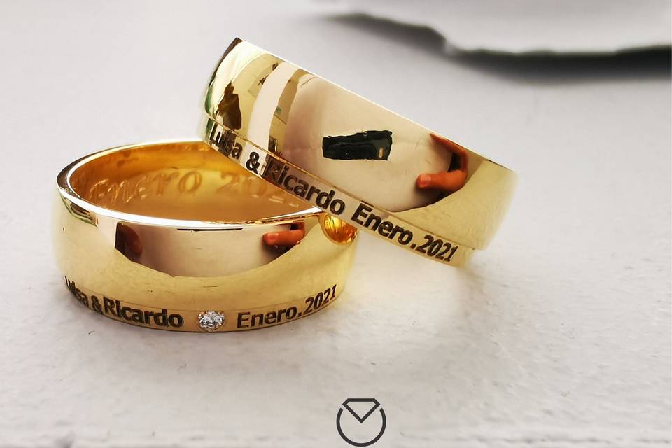 Argollas Oro Personalizado Ext