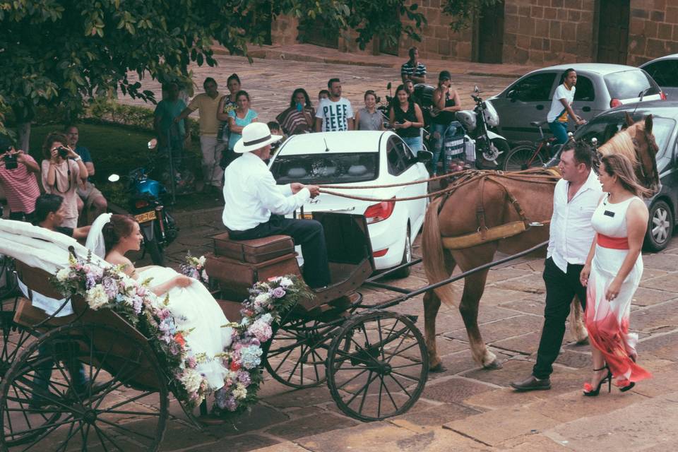 La llegada de novia, barichara