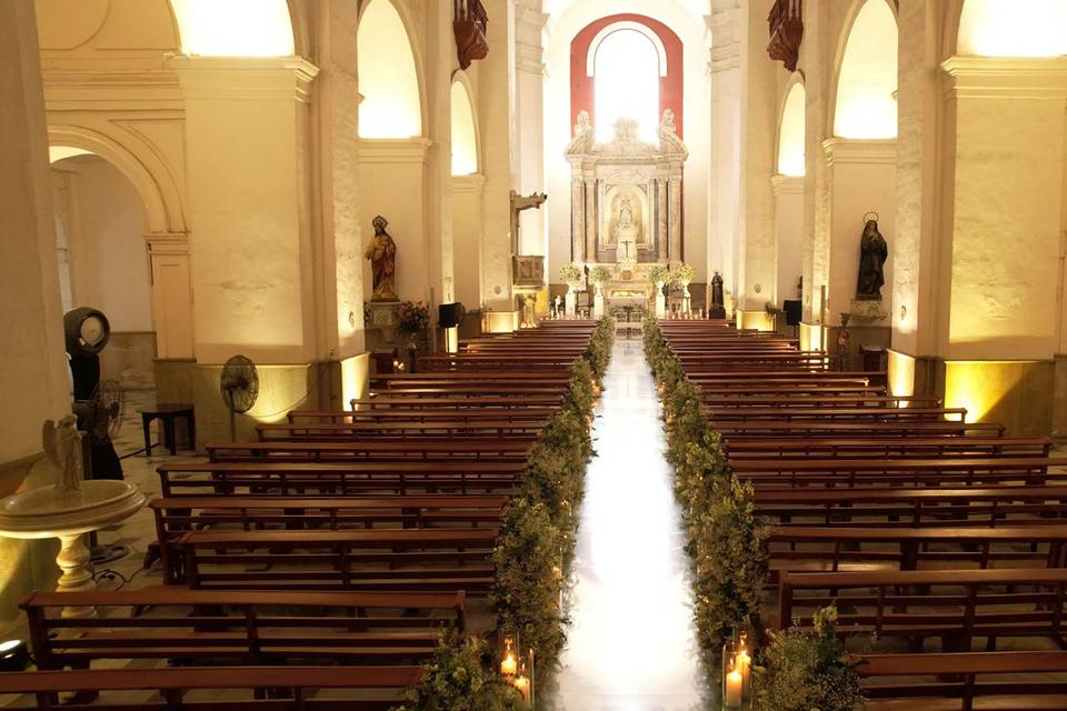 Camino iglesia adhesivo espejo