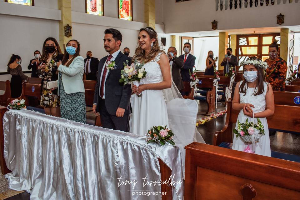 En el altar