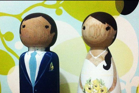 Cake toppers pintados a mano