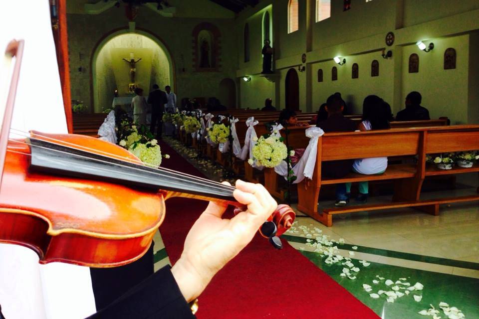 Recibimiento en la iglesia