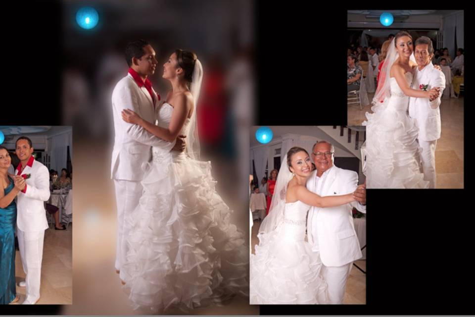 Los novios en su primer baile