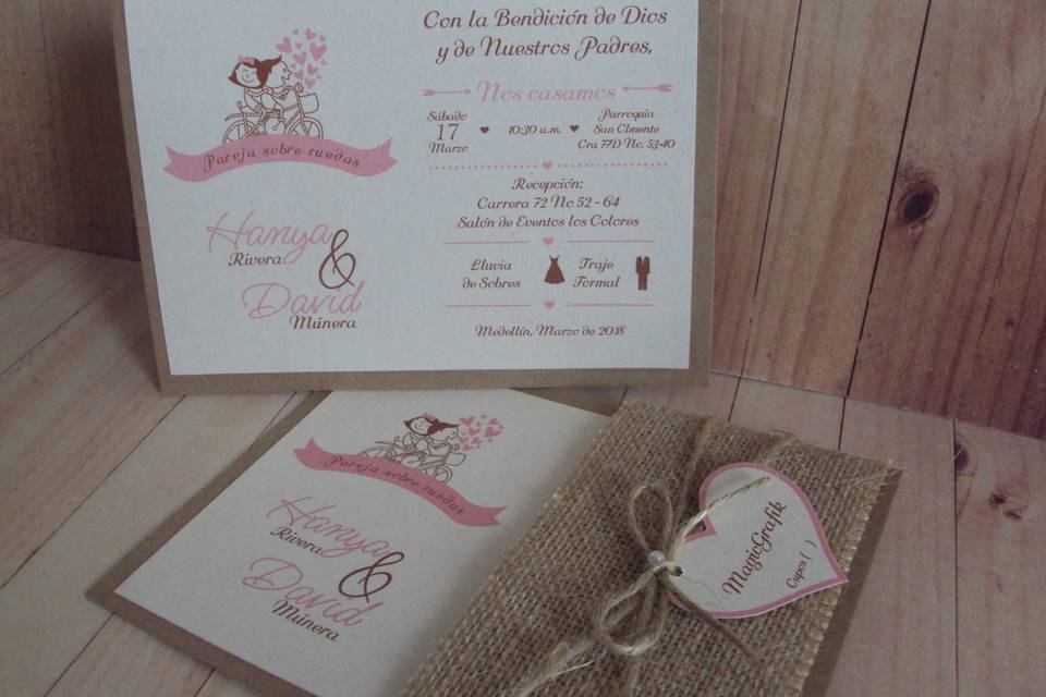 Invitación vintage fajon