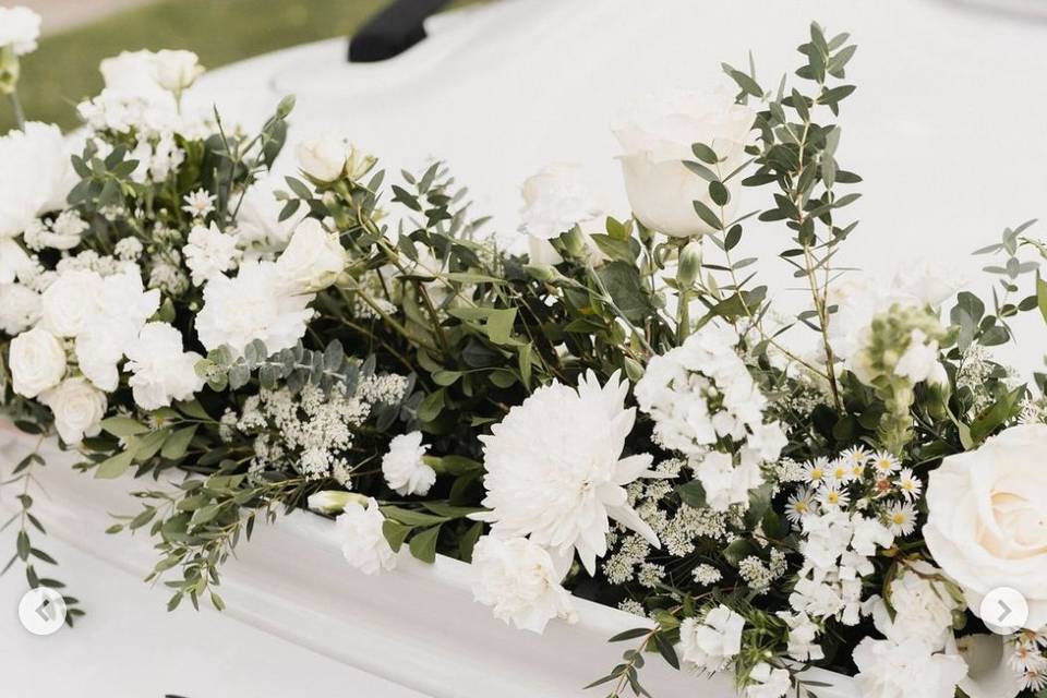 Arreglos florales blancos