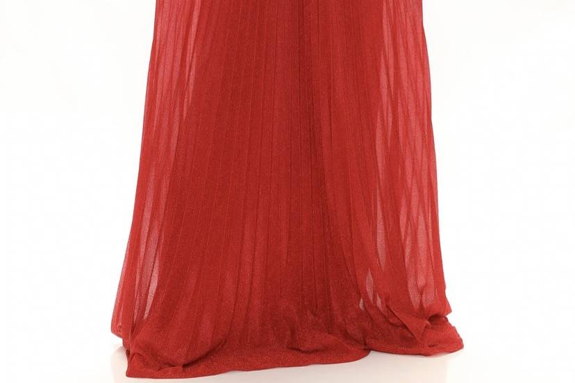 Vestido rojo trillado