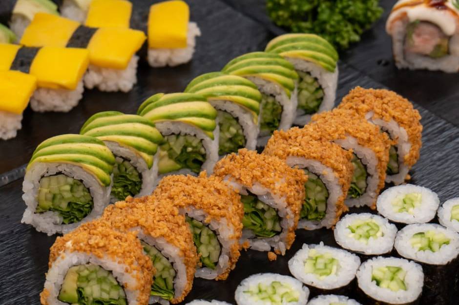 Sushi de diferentes sabores