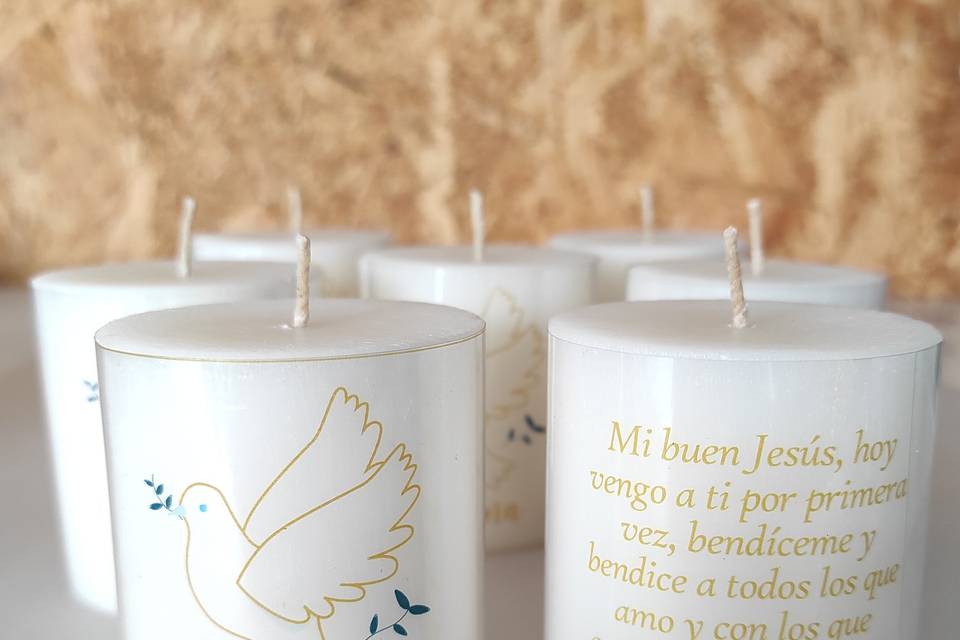 Vela con aroma personalizada