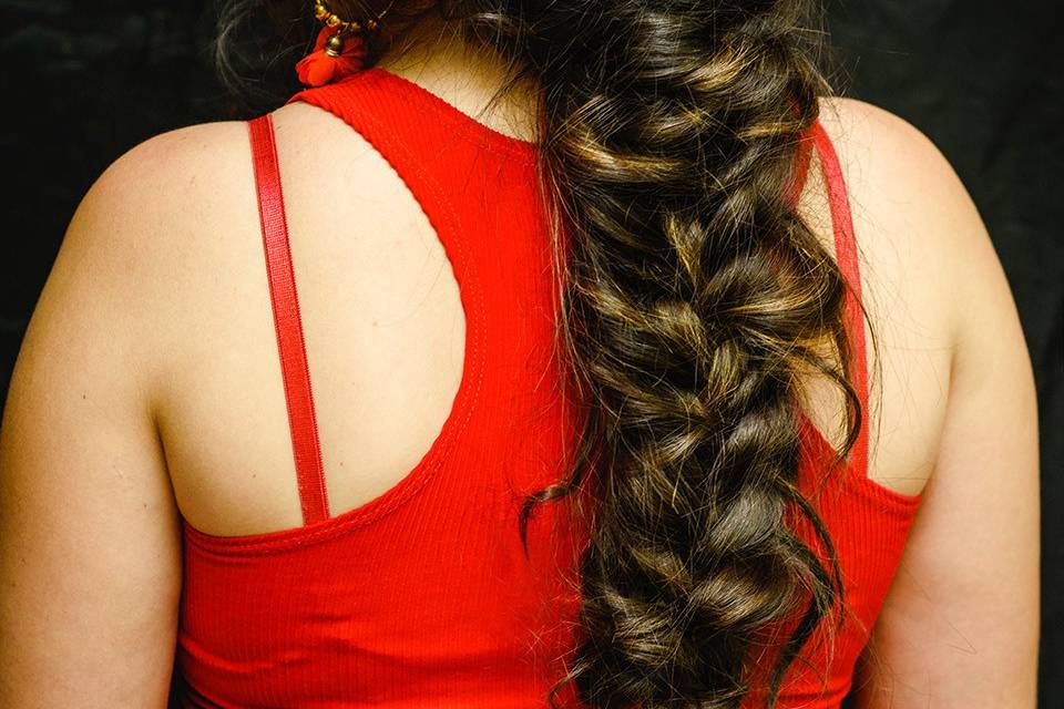 Trenza romántica novia