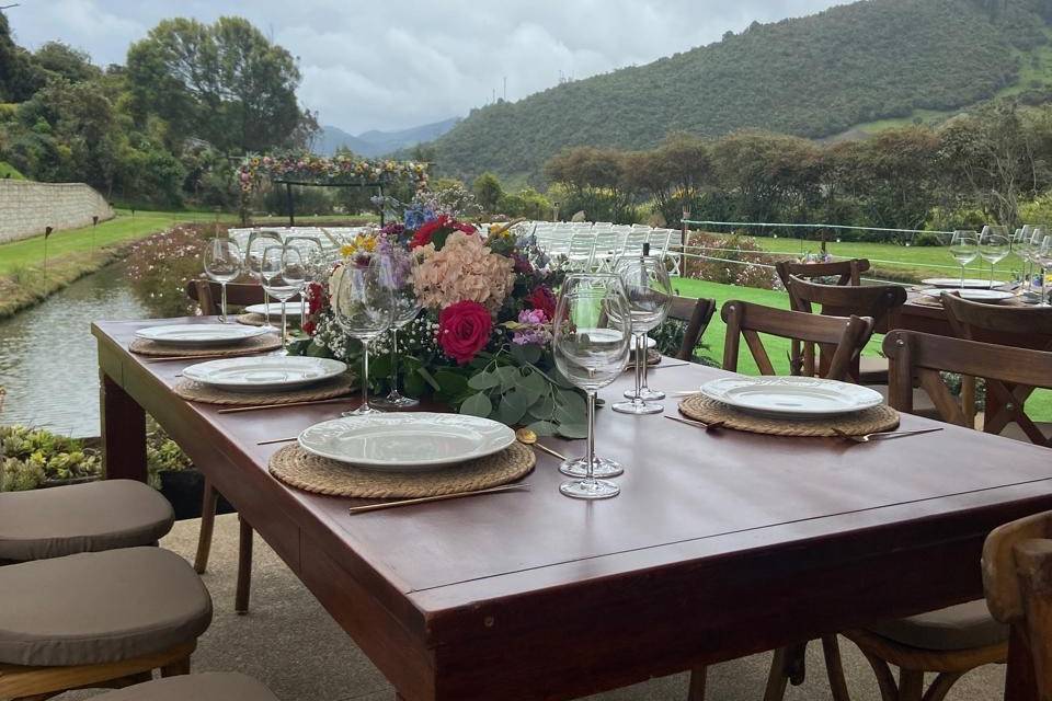 Lugar en el campo para celebraciones