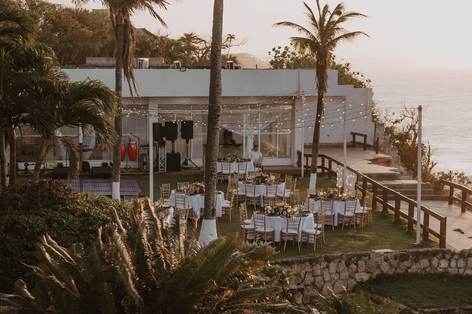 Terraza para eventos frente al mar