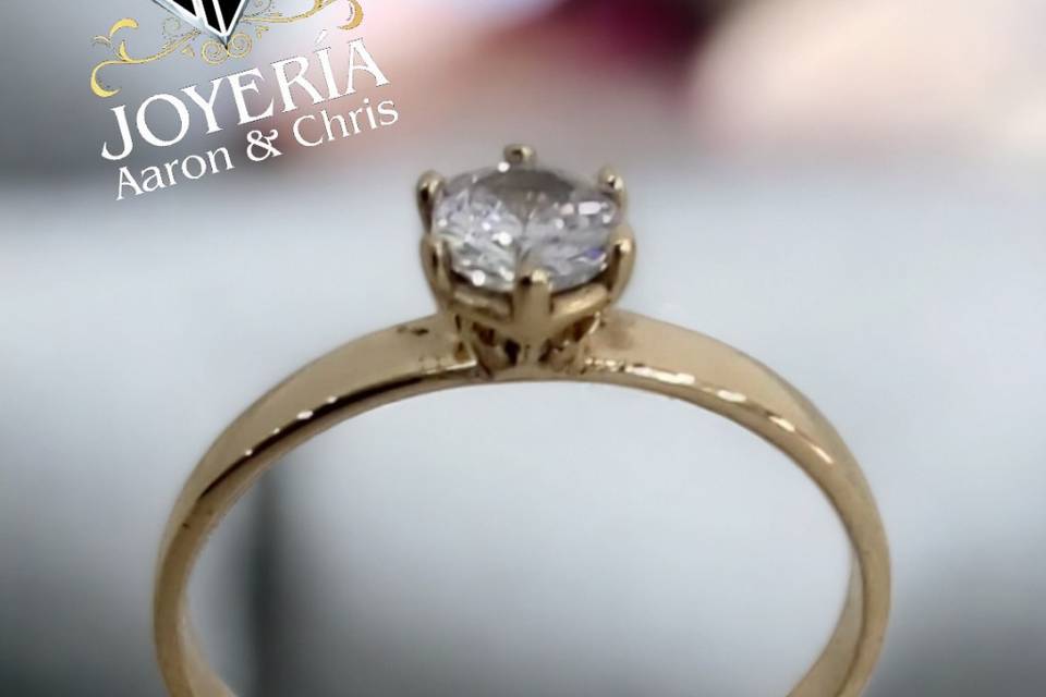 Anillo compromiso Oro 18k