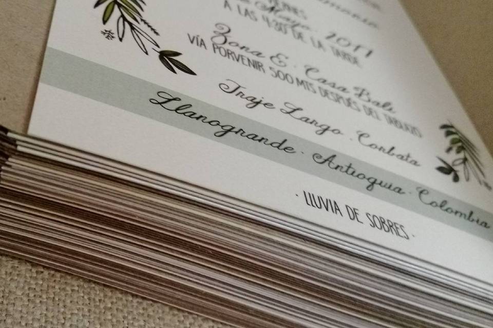 Invitación de matrimonio