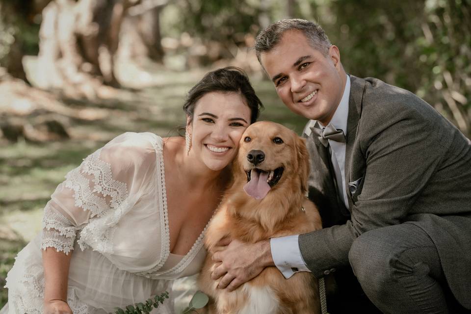 Pareja y su mascota