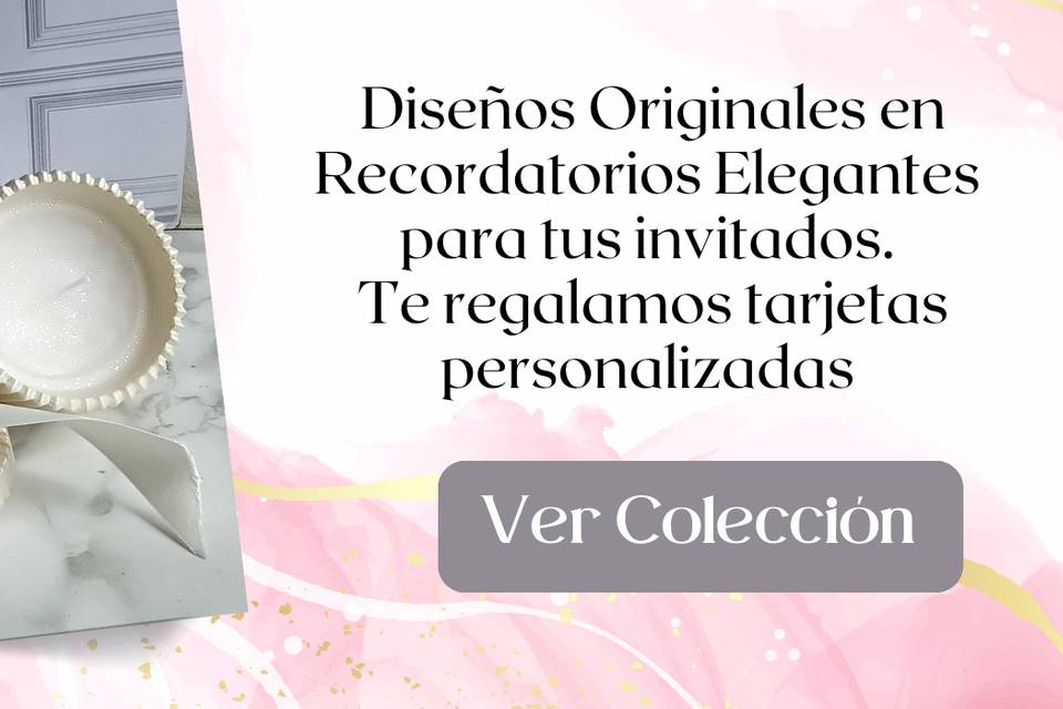 Recordatorios elegantes velas