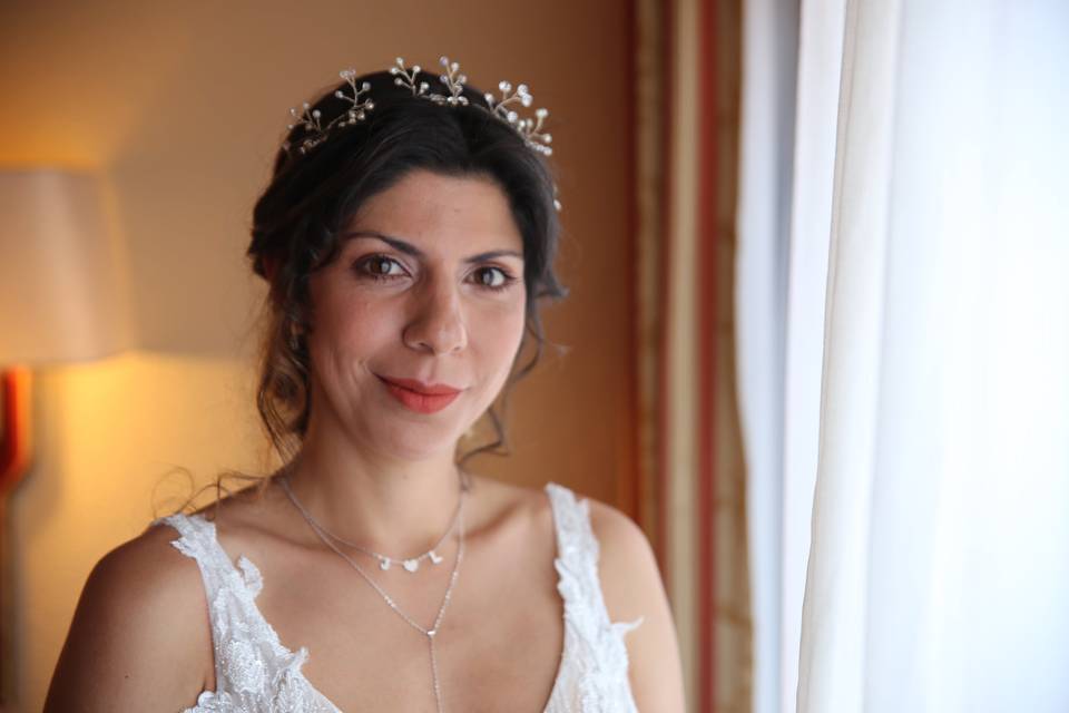 Novia con una tiara