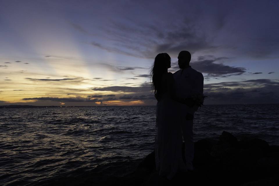 Siluetas de atardecer