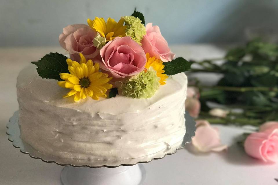 Torta con flores