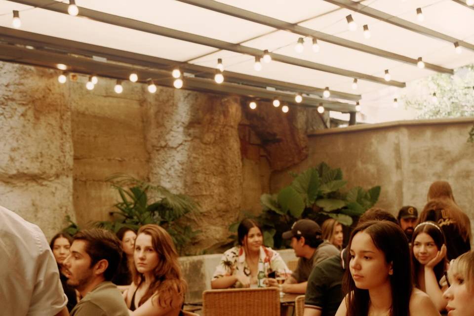 Evento en un recinto estilo boho
