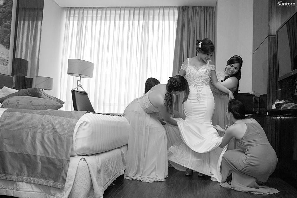 Preparativos de la novia